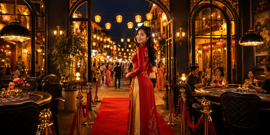 Trò chơi bài truyền thống tại Hội An với không gian lồng đèn đặc trưng